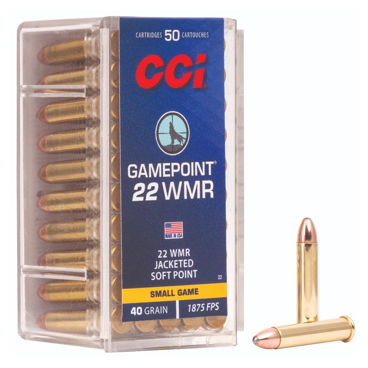 CCI Small Game Gamepoint 22 WMR 40GR Jacketed Soft Point