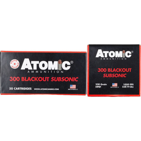 Atomic Subsonic Rifle 300 Blk 220 Grain HPBT