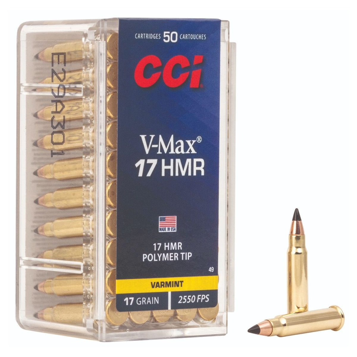 CCI Varmint V-Max 17 HMR 17GR Poly-Tip