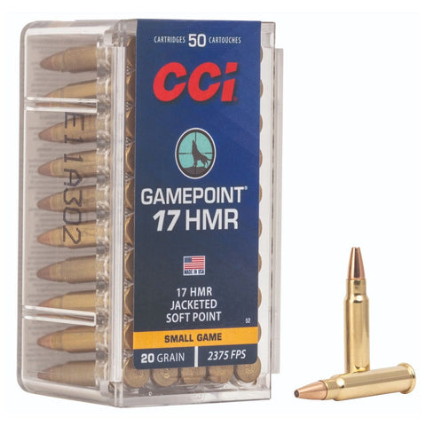 CCI Small Game Gamepoint 17 HMR 20GR Jacketed Soft Point