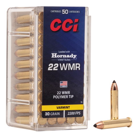 CCI Varmint V-Max 22 WMR 30GR Poly-Tip