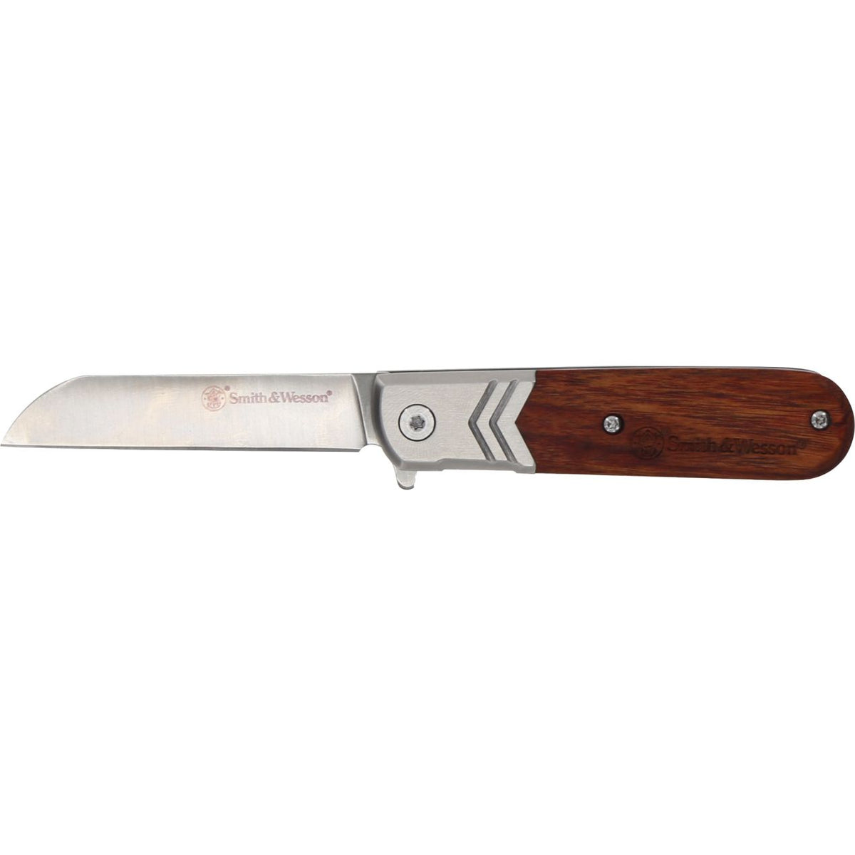 S&W Executive Spring Assist Wood Handle Barlow Knife