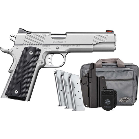 Kimber Stainless II Club Bundle 1911 45 Auto 5'' 7-Rd Semi-Auto Pistol