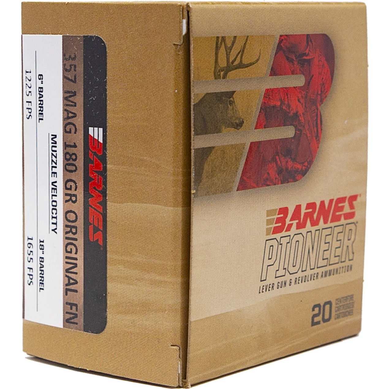 Barnes Pioneer Lever Gun and Revolver 357 Mag 180 Grain Jacketed Lead Core