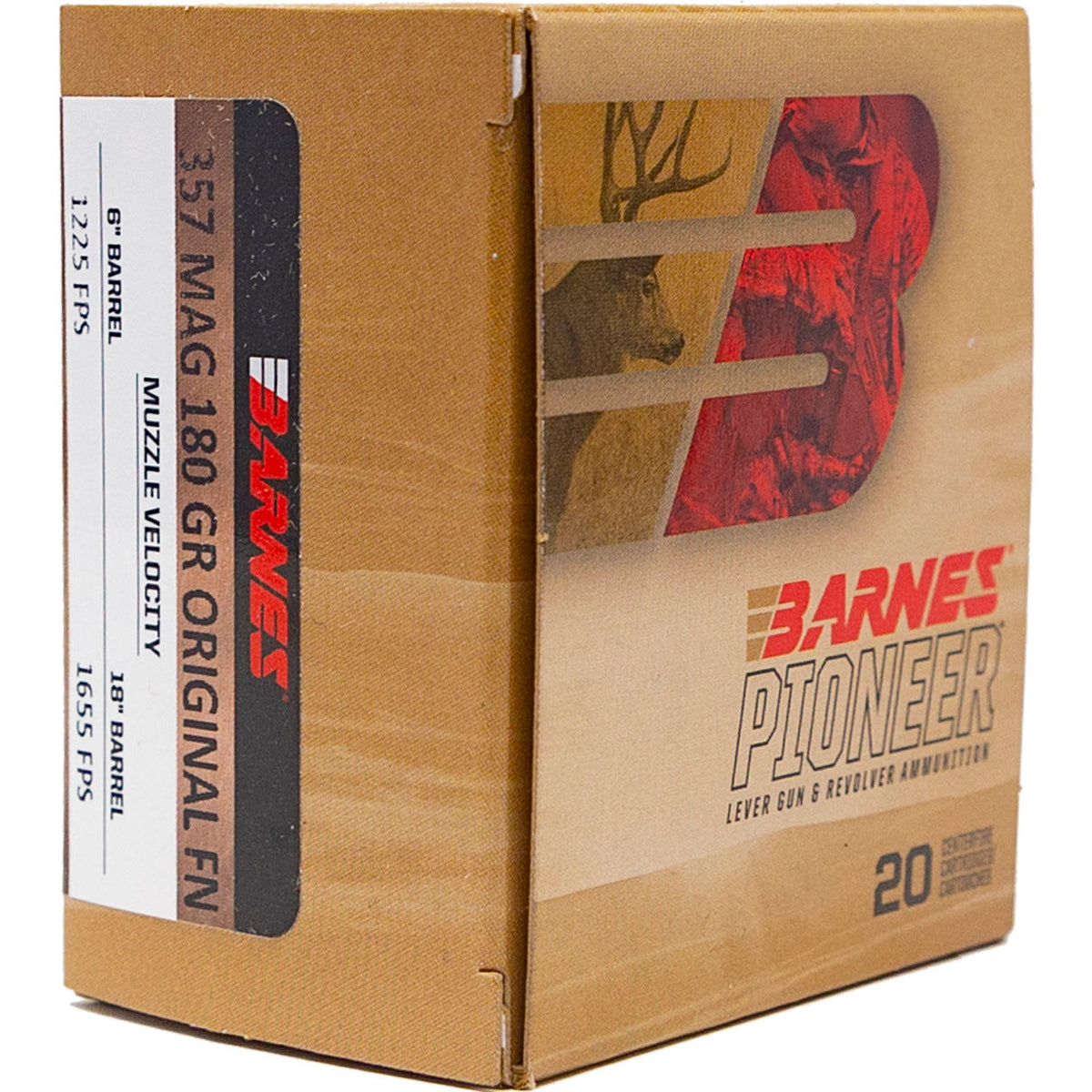 Barnes Pioneer Lever Gun and Revolver 357 Mag 180 Grain Jacketed Lead Core