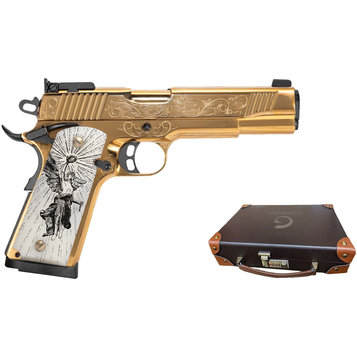 EAA GIRSAN MC1911 GOLD LUX 38 SUPER AUTO +P 5" 9-RD SEMI-AUTO PISTOL