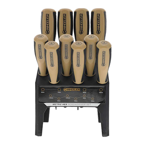 Wheeler Benchtop Screwdriver Set Metric Hex 10PC