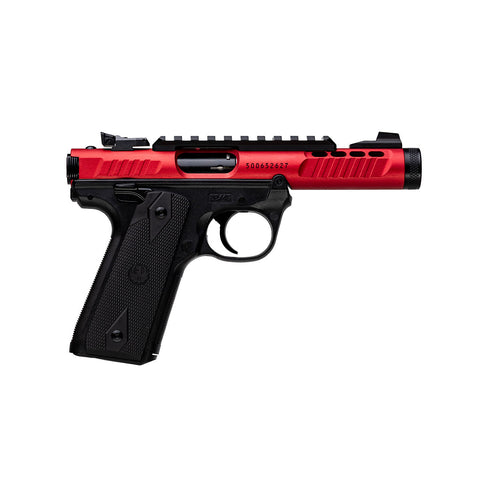 RUGER MKIV 22/45 RED 22LR 4.4" 10-RD SEMI-AUTO PISTOL