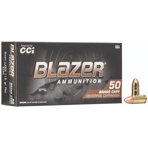 CCI Blazer Brass 9mm 115GR FMJ