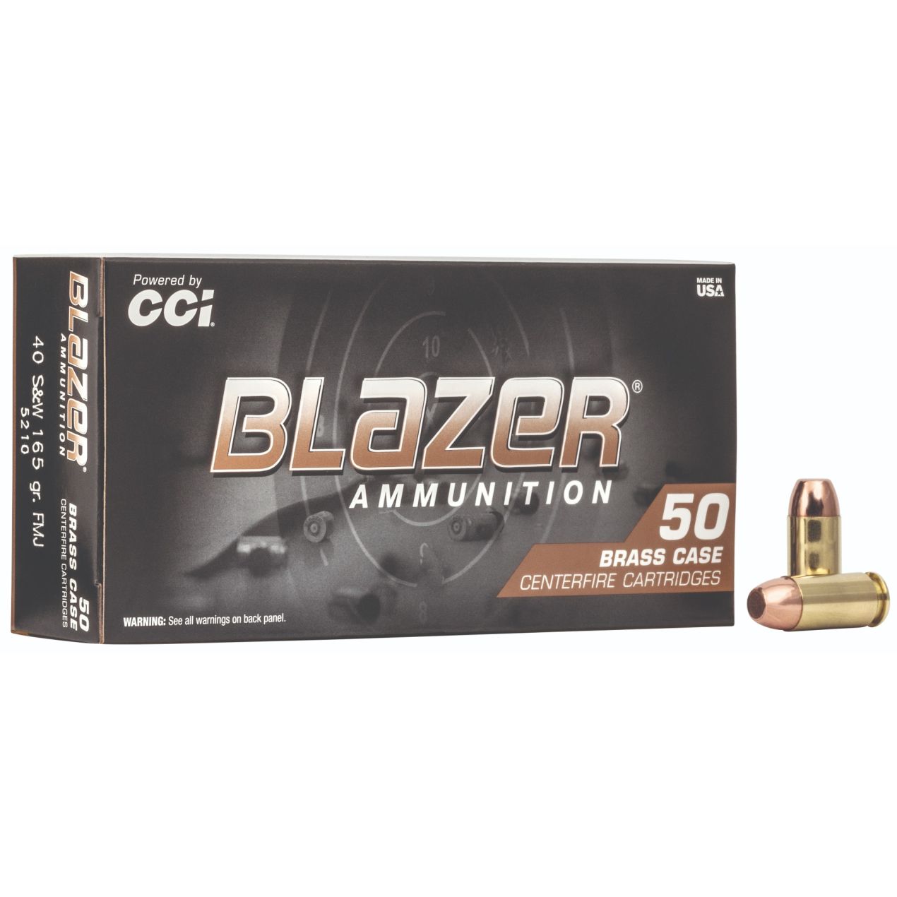 CCI Blazer Brass 40 S&W 165GR FMJ
