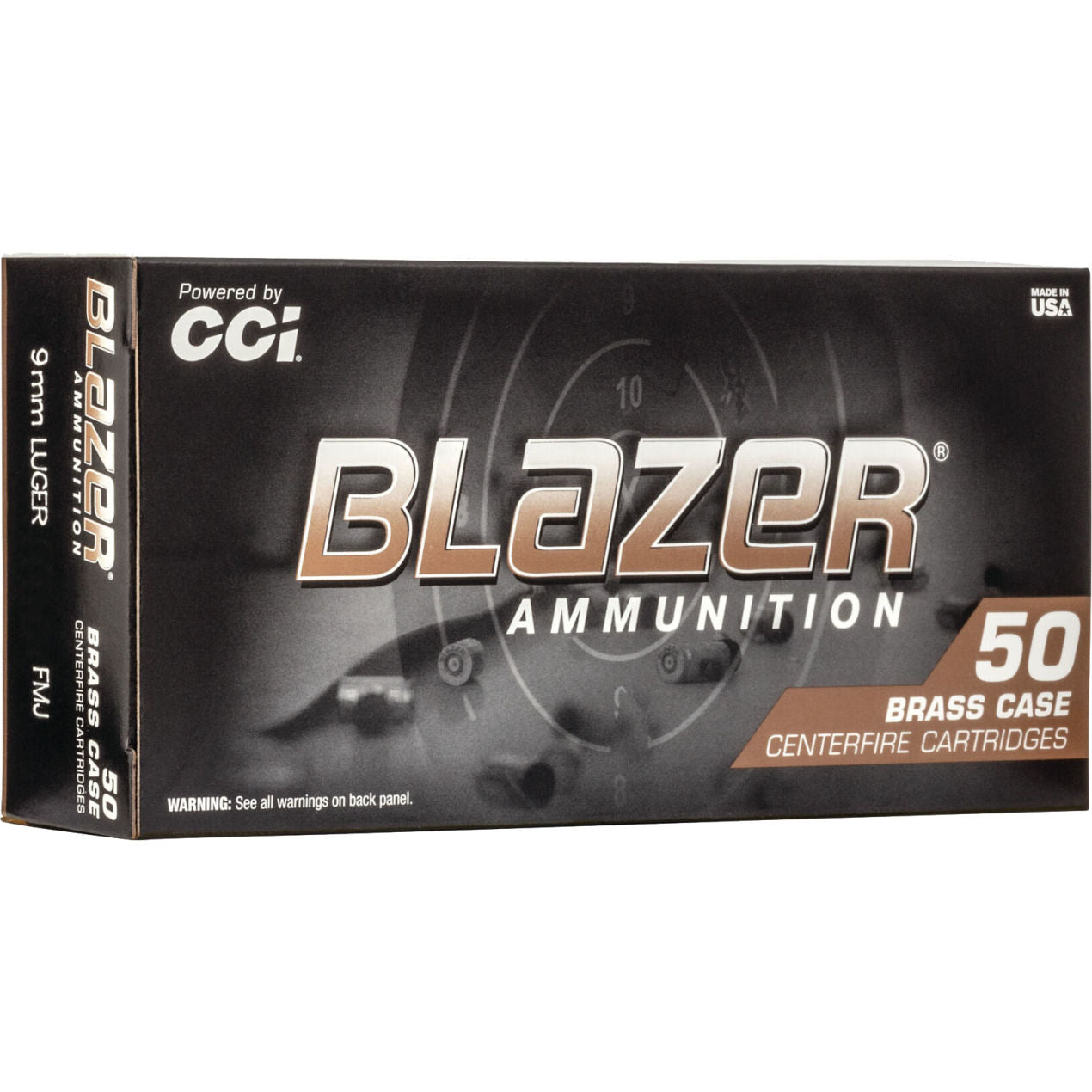 CCI BLAZER BRASS 9MM 100 GRAIN FMJ