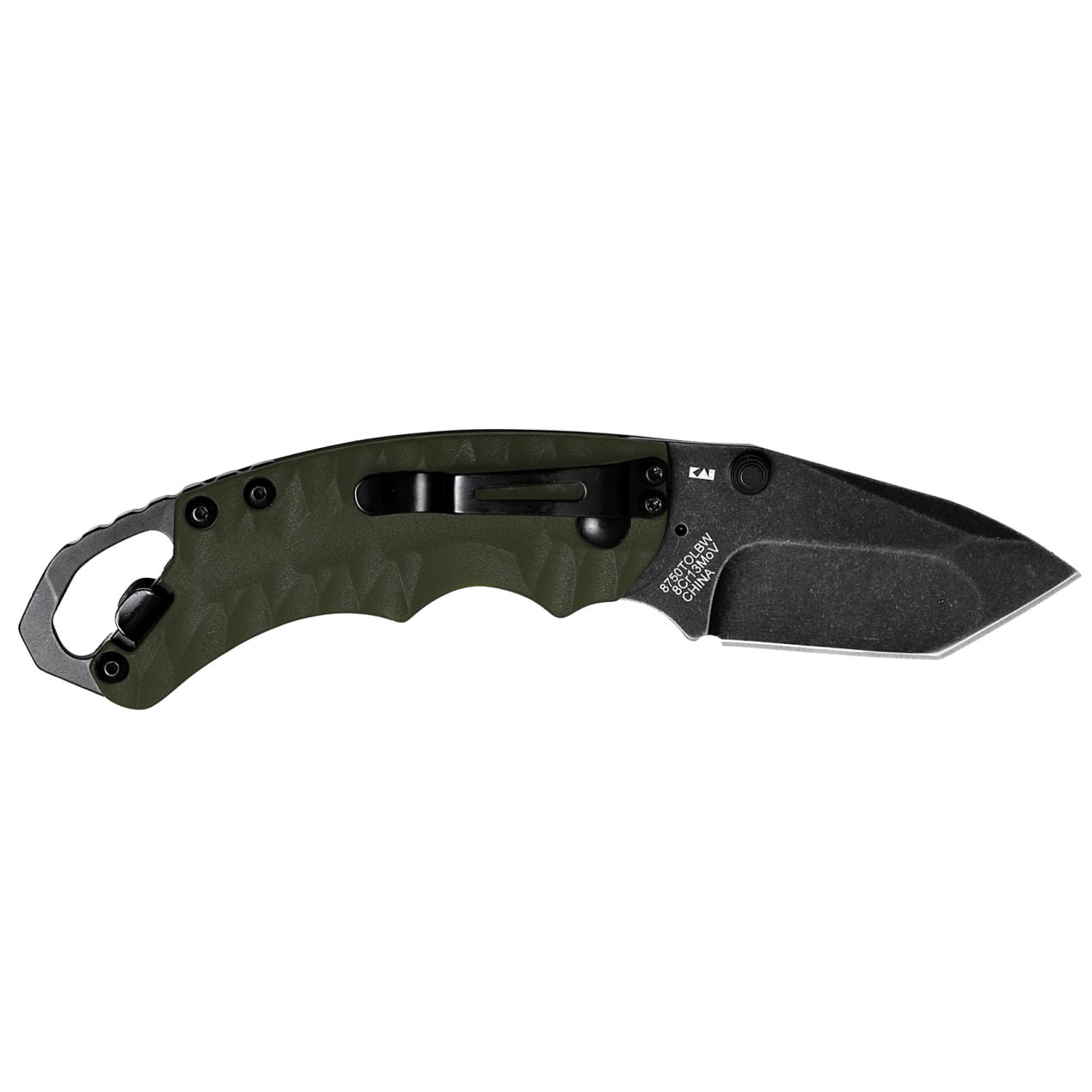 Kershaw Shuffle II Olive Tanto Blackwash Knife