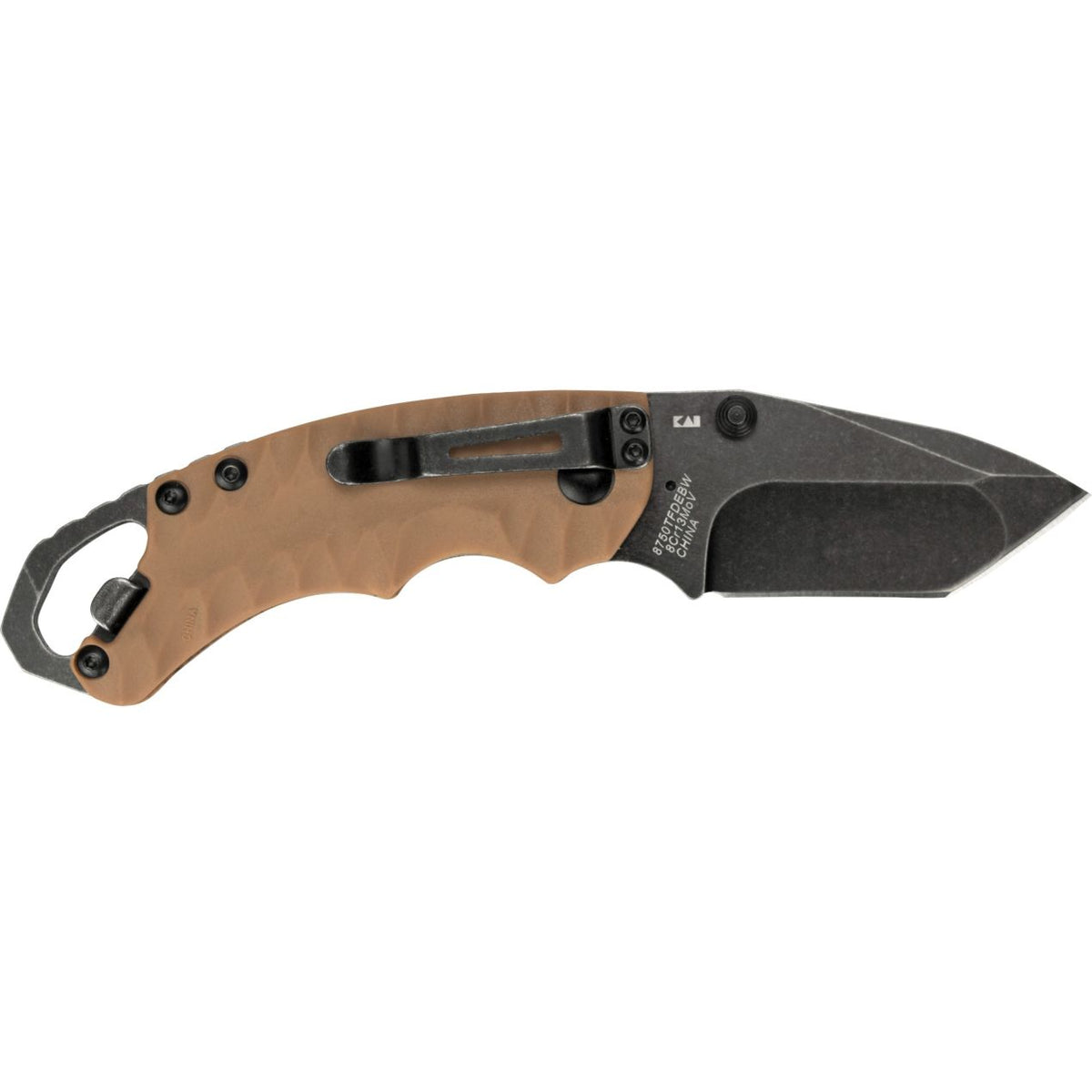 Kershaw Shuffle II Tanto Tan Blackwash Knife