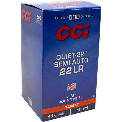 CCI Target/Plinking Quiet-22 22 LR 45GR LRN