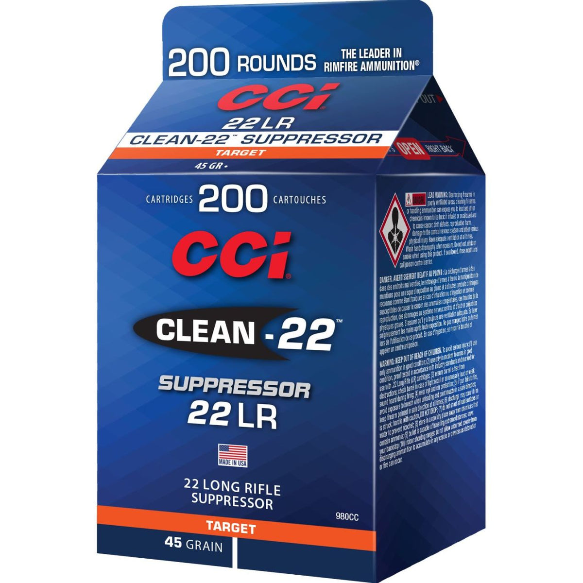 CCI Suppressor 22 LR 45GR Clean-22 LRN