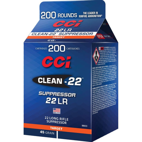 CCI Suppressor 22 LR 45GR Clean-22 LRN
