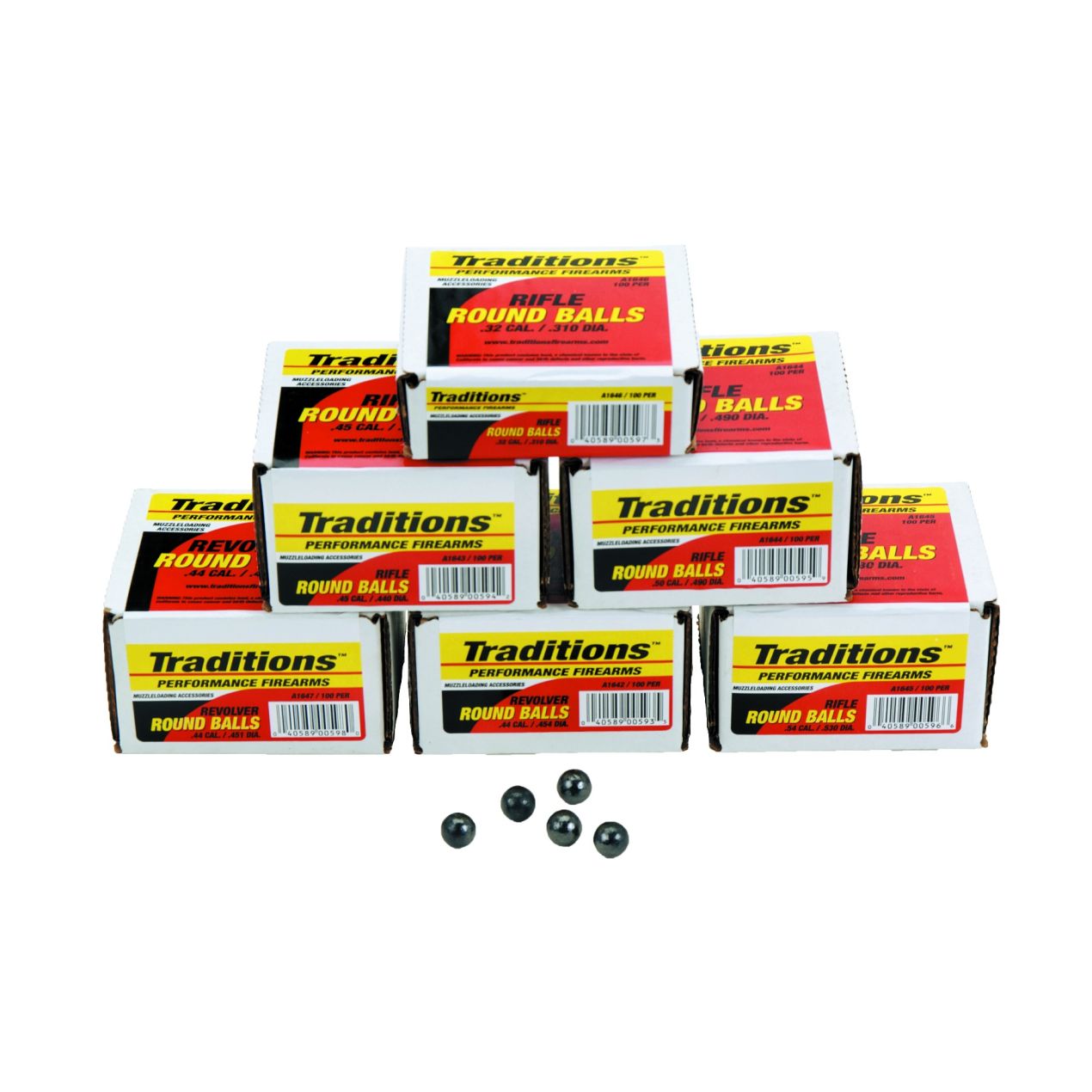 Traditions 50 Caliber 177GR Rifle Round Ball Bulk Pack