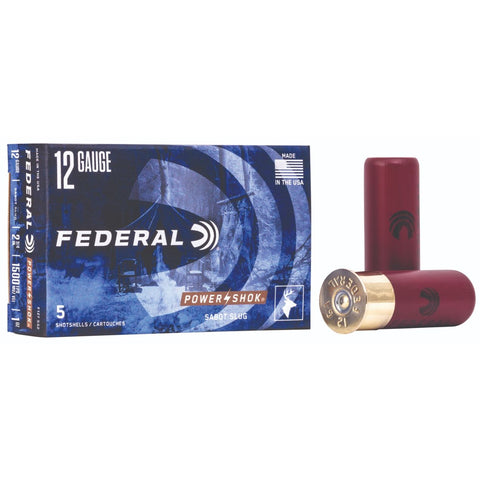 Federal Power-Shok Sabot Slug Hollow Point 12 Ga 2.75'' Slug