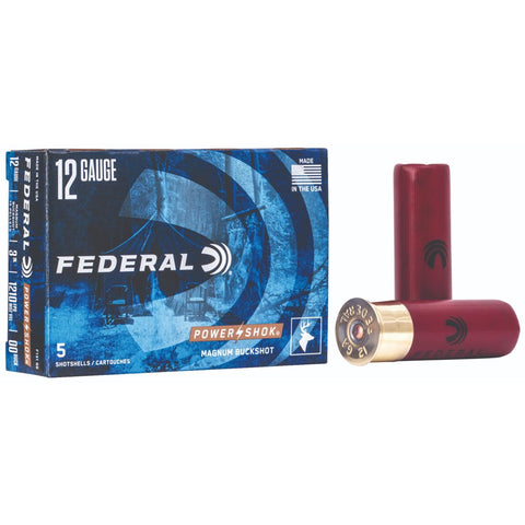 Federal Power-Shok Buckshot 12 Ga 3'' 15 00 Buck