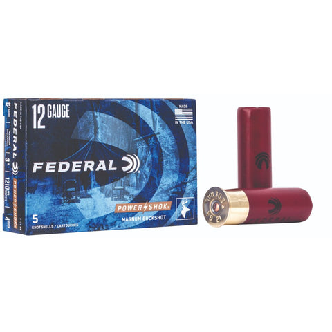 Federal Power-Shok Buckshot 12 Ga 3'' 41 4 Buck