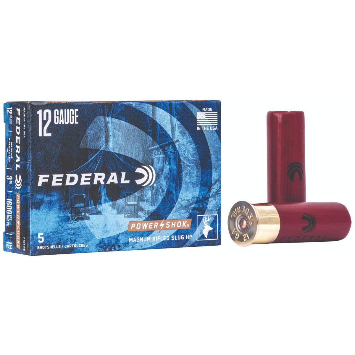 Federal Power-Shok Rifled Slug 12 Ga 3'' 1.25 Slug