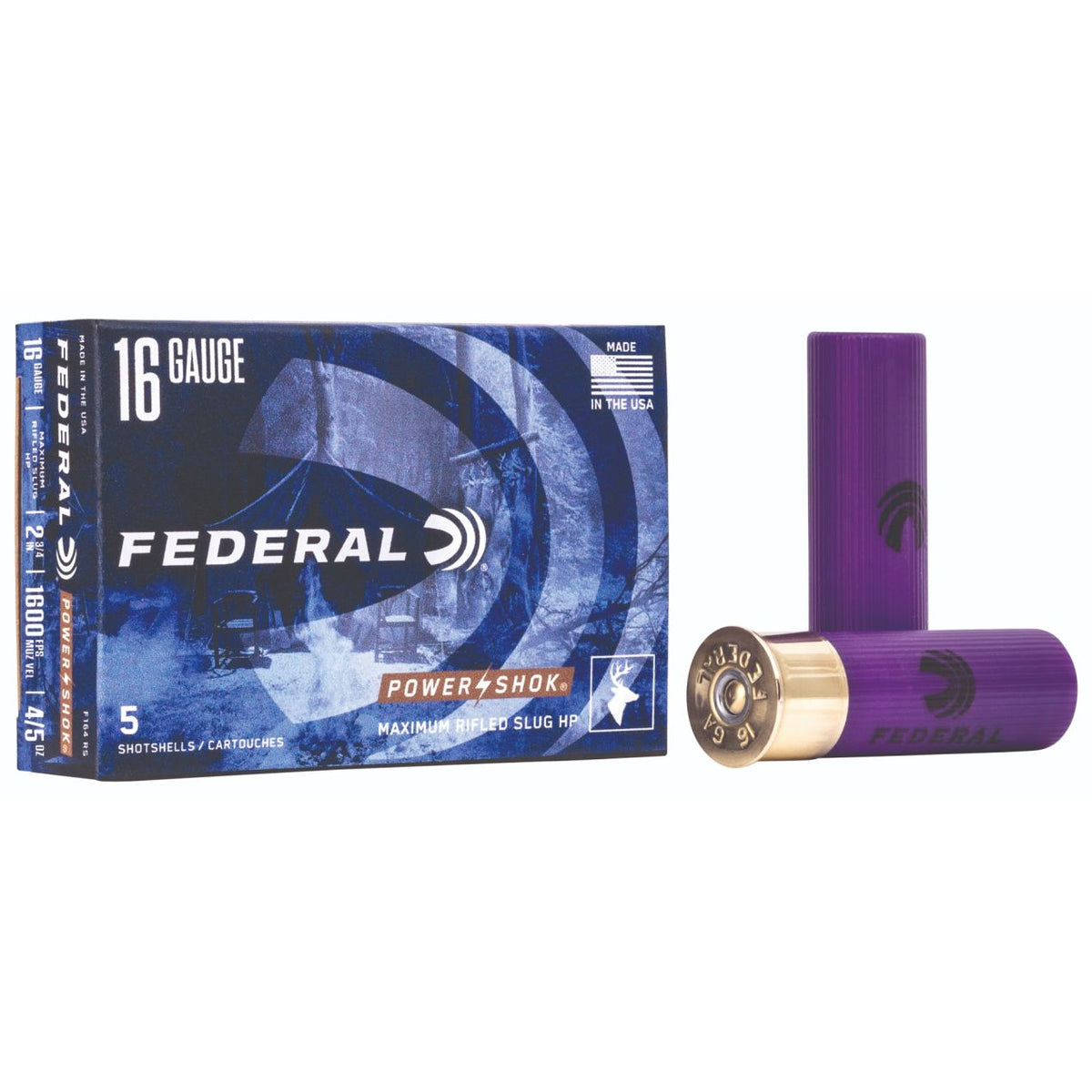 Federal Power-Shok Rifled Slug 16 Ga 2.75'' .875 Slug