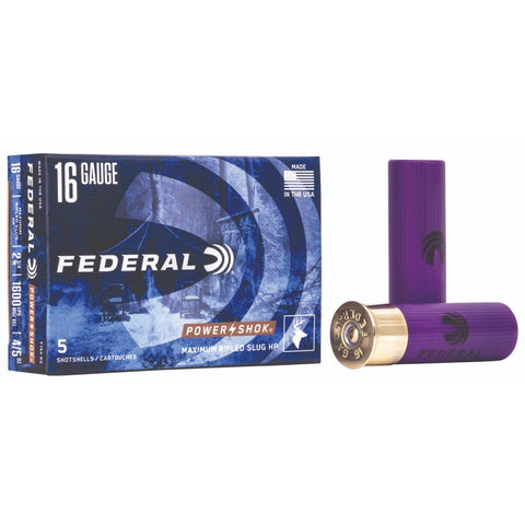 Federal Power-Shok Rifled Slug 16 Ga 2.75'' .875 Slug