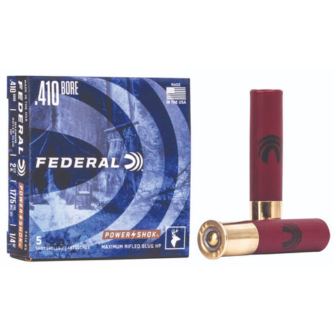 Federal Power-Shok Rifled Slug 410 Bore 2.5" .25 Slug