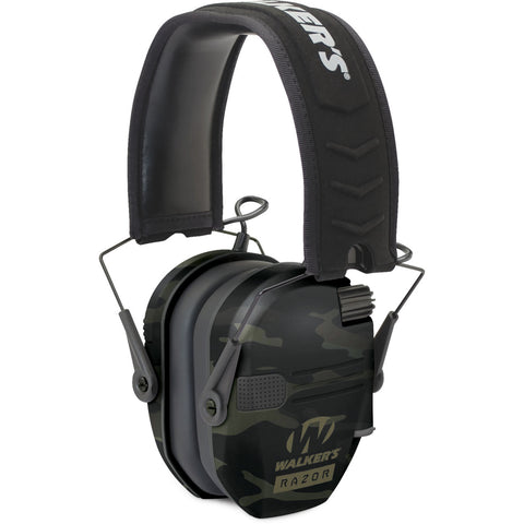 WALKER'S RAZOR SLIM ELECTRONIC MUFF MULTICAM CAMO BLACK