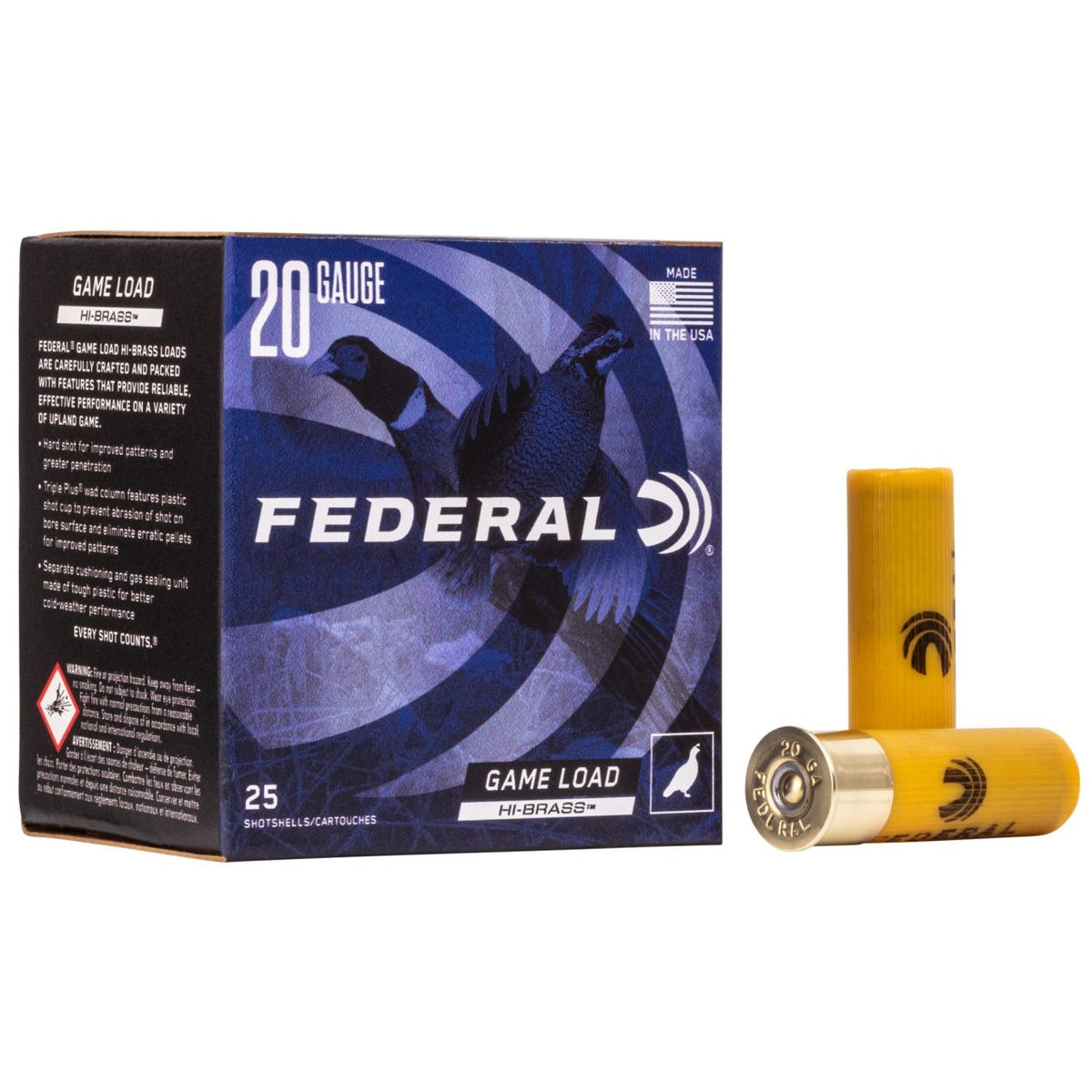 Federal Game-Shok Upland Hi-Brass 20 Gauge 2.75'' 1-7.5 Shot