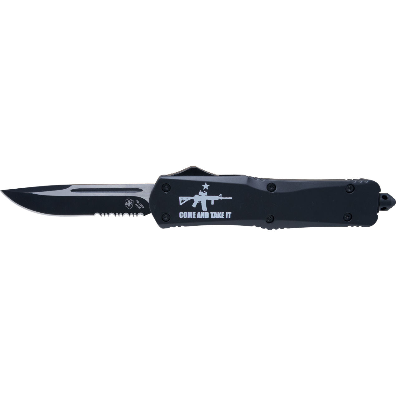 TEMPLAR LARGE COME AND TAKE IT AR15 DROP POINT SERRATED