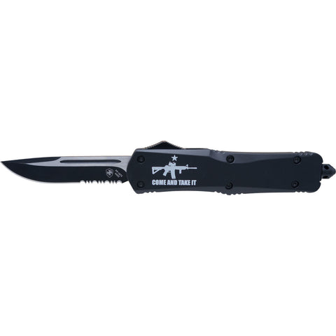 TEMPLAR LARGE COME AND TAKE IT AR15 DROP POINT SERRATED