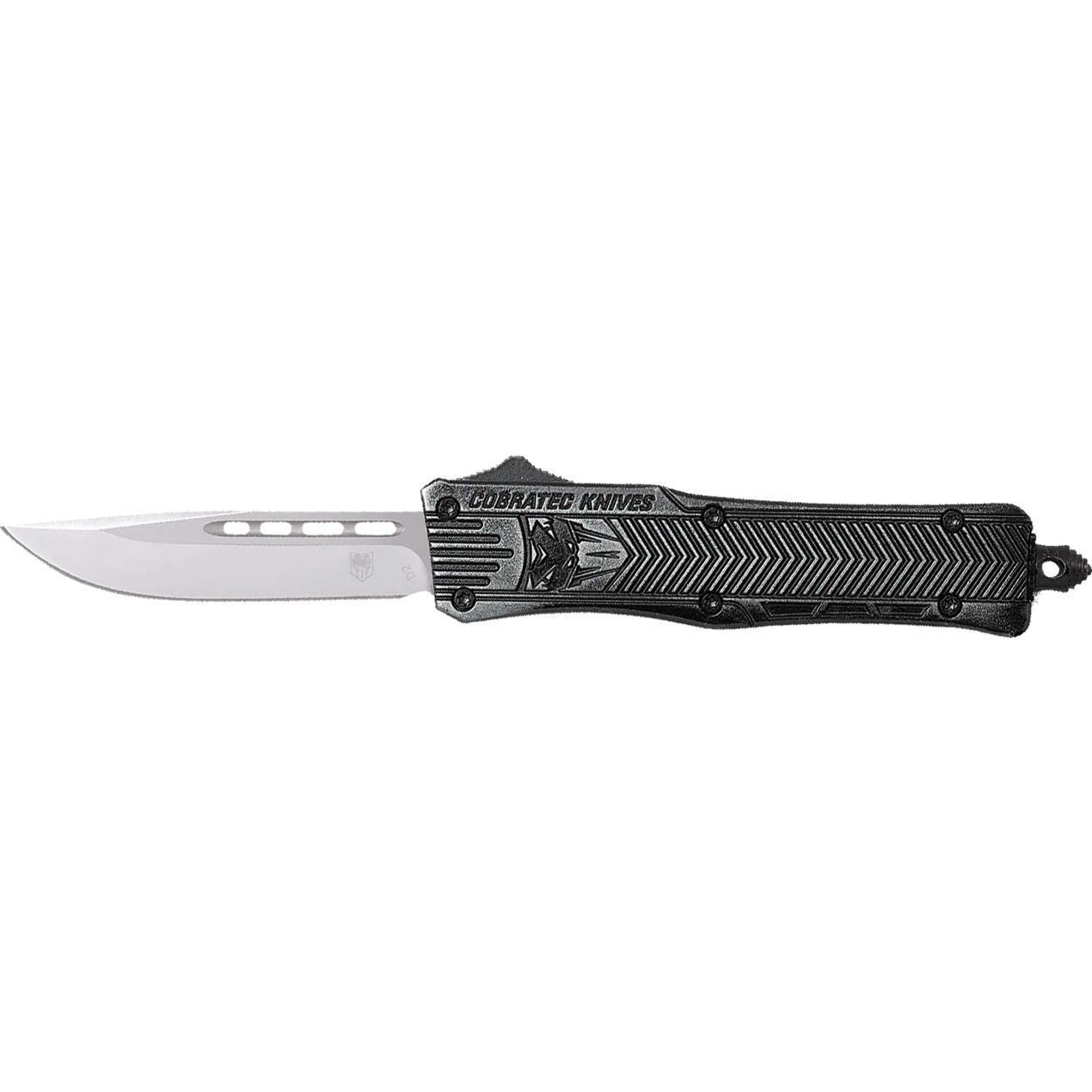 CobraTec Large Stonewash CTK-1 Drop Point Out The Front
