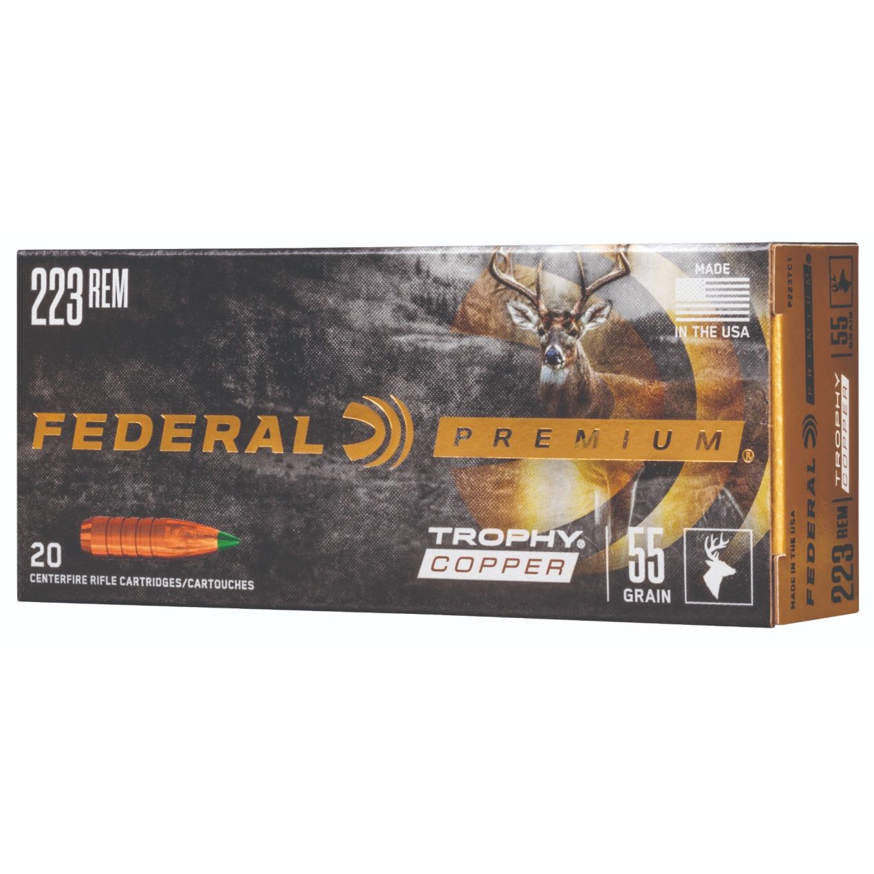 Federal Trophy Copper 223 Rem 55GR