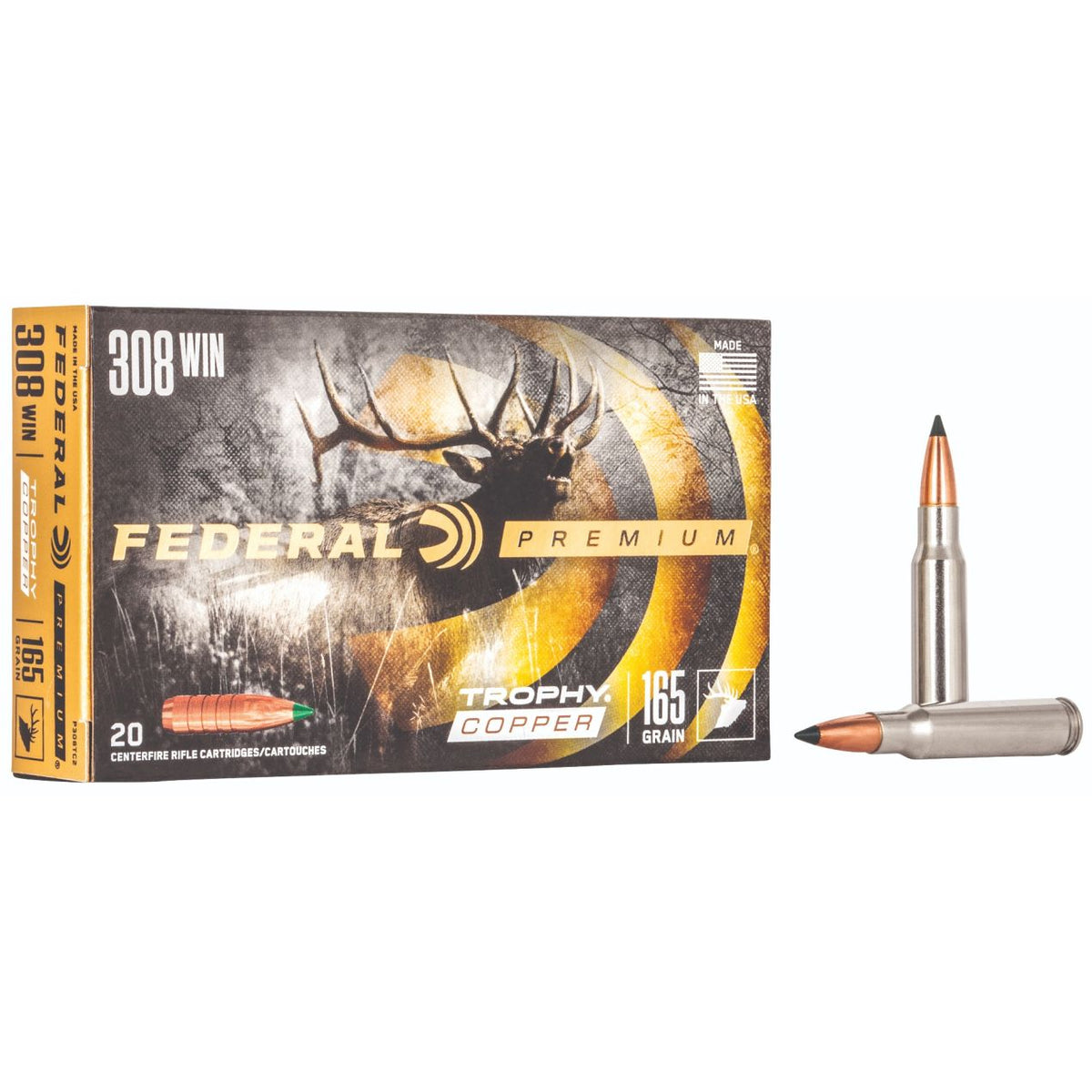Federal Premium Trophy Copper 308 Win 165 Grain Trophy Copper