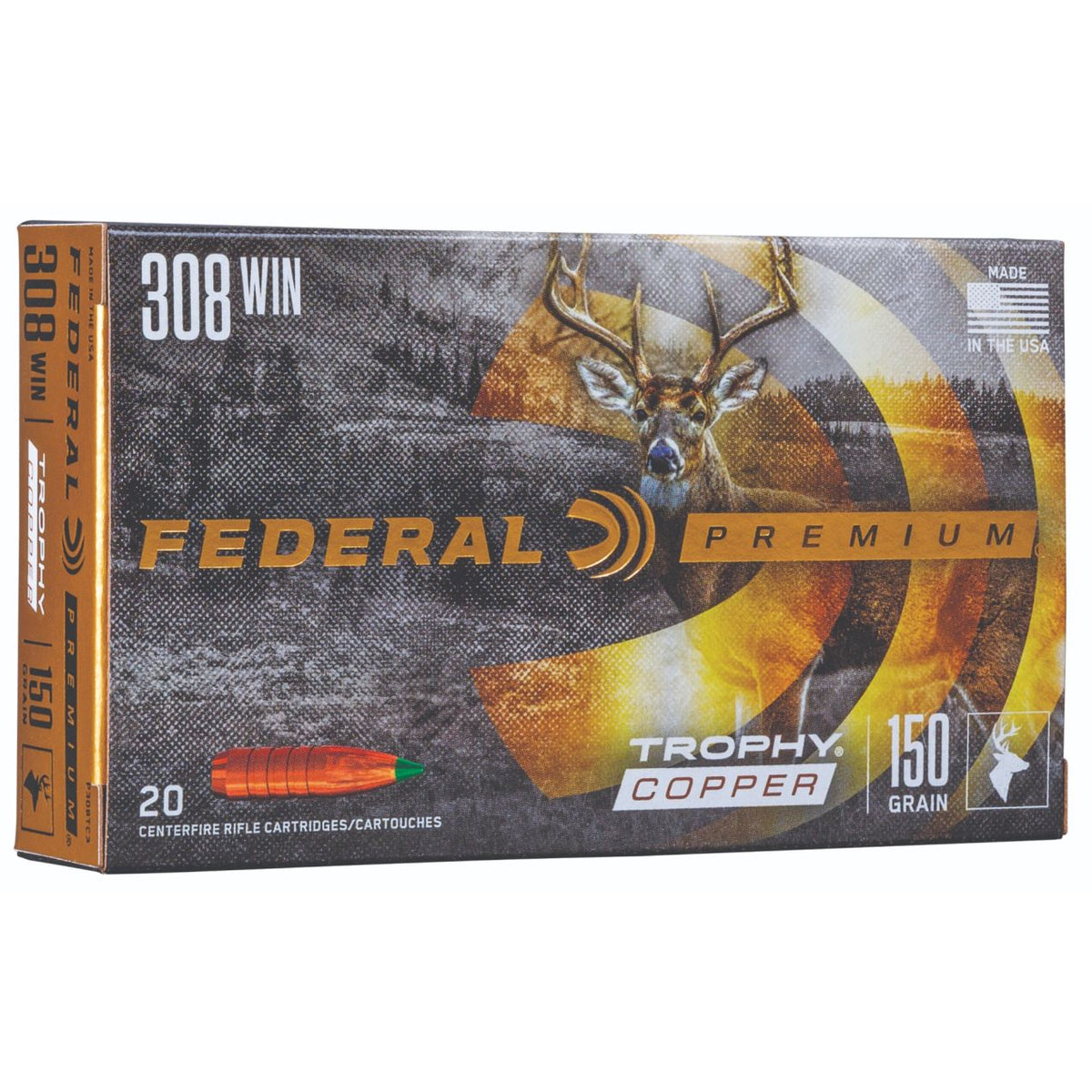Federal Trophy Copper 308 Win 150 Grain Trophy Copper
