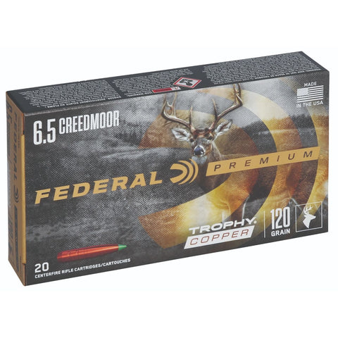 Federal Premium Copper V-Shok 6.5 Creedmoor 120GR Trophy Copper