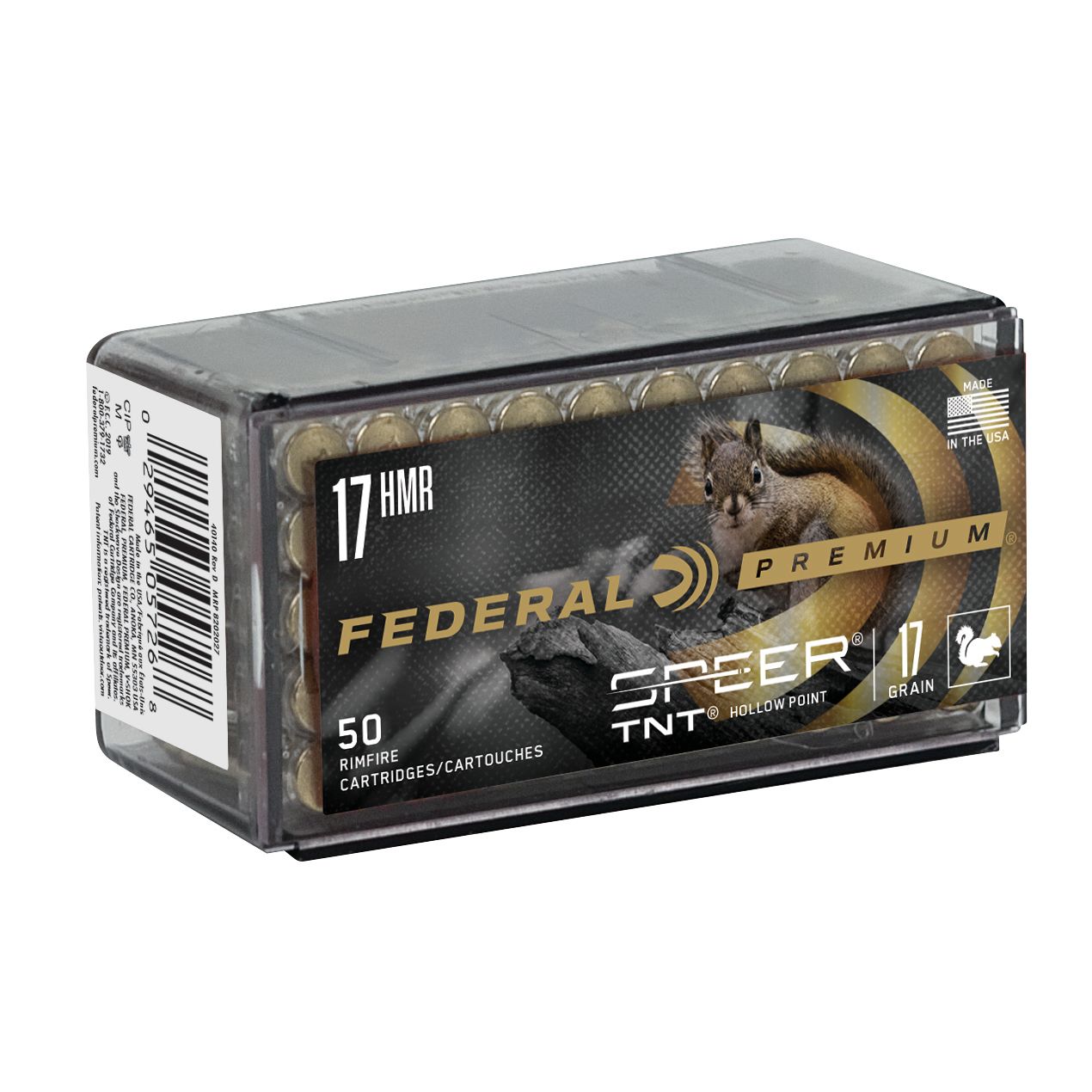 Federal V-Shok 17 HMR 17GR Speer TNT JHP