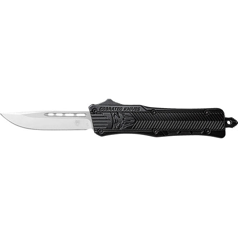 CobraTec Small CTK-1 Black Drop Point Out The Front