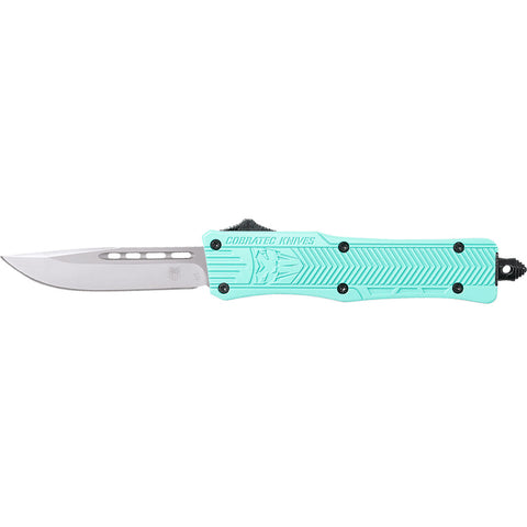 CobraTec Small CTK-1 Tiffany Blue Drop Point Out The Front