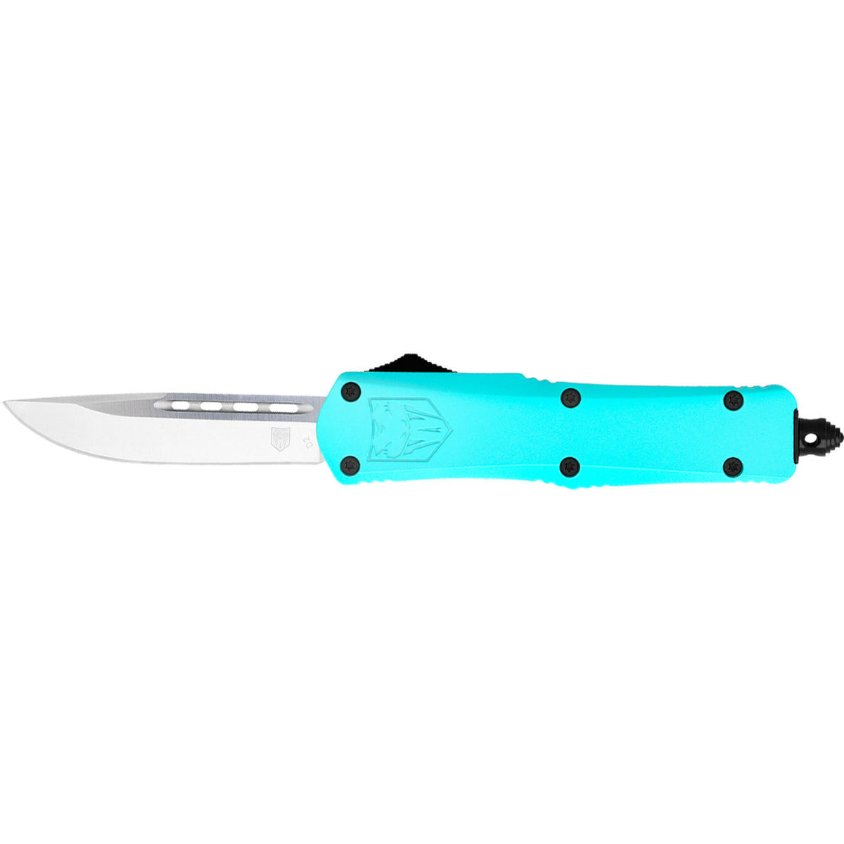 CobraTec Small FS-3 Tiffany Blue Drop Point Out The Front