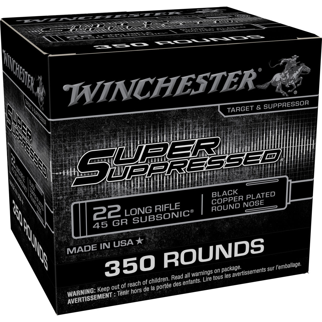 WINCHESTER SUPER SUPPRESSED 22 LR 45 GRAIN LRN