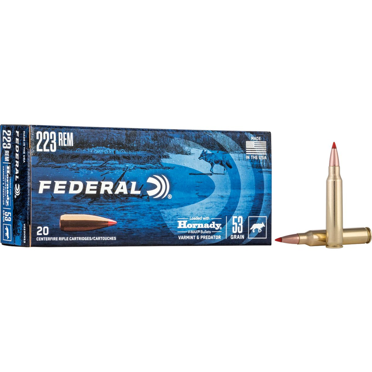 Federal Varmint & Predator 223 Rem 53GR Hornady V-Max