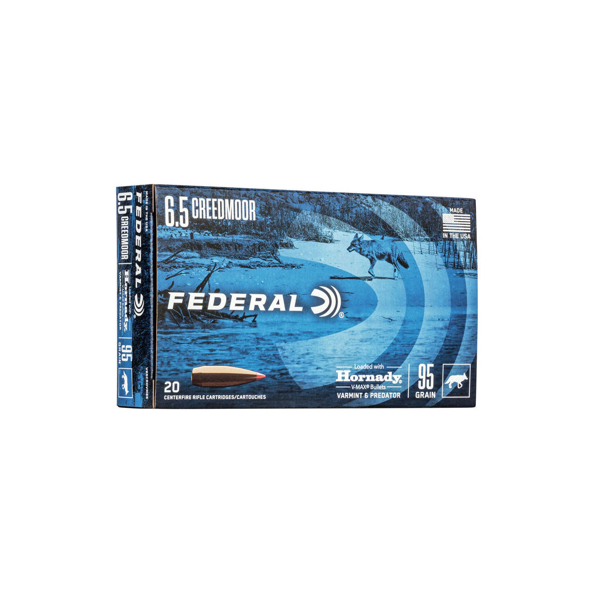Federal Varmint & Predator 6.5 Creedmoor 95GR Hornady V-Max
