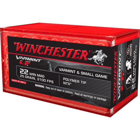 Winchester Varmint Lead Free 22 WMR 25 Grain JHP